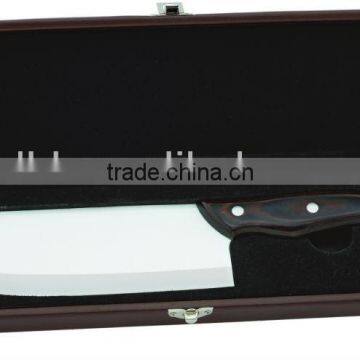 pakka wood handle ceramic cleaver knife
