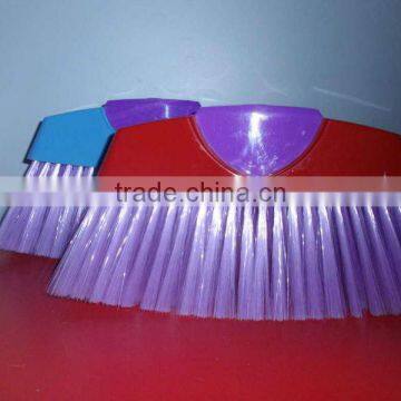 Soft bristle plastic broom head