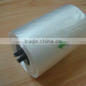 Disposable protective plastic toilet seat in roll