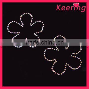 Flower shape Sew on rhinestone WHF-151