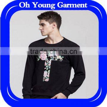wholesale hoodies color round neck cotton sweater fleece pullover
