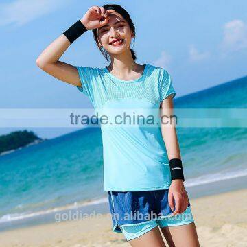 2017 New Design Women Gym Wear Running Bra Fitness Pants Women Running Suit photo-4