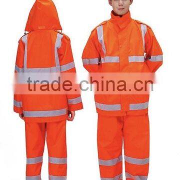 Waterpoof Orange High Visibility Reflective Winter Warm Safety Jacket photo-2