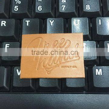 2017 Custom Factory Direct Factory High Quality PU Leather Label for Garments
