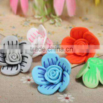 Unique rose flowe porcelain beads for elastic bracelets charm factory supplier rose flower beads for jewelry accessories