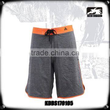 4 Way Stretch Solid Piping Heather Board Shorts for Men photo-2