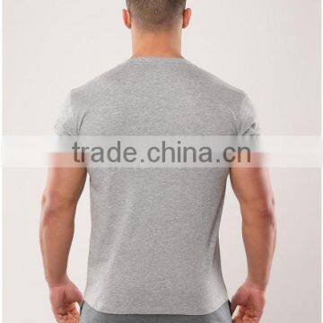 High Quality Performance Mens Sports Training T-Shirt Navy Blue 100% Cotton Tapered Fitness T Shirt Muscle Gym Fitted T-Shirt
