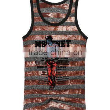 2017 Personalized Your Own Brand Logo Design 95% Cotton 5% Spandex Sport Gym Fitness Tank Top Dry Fit Stringer Vest Men photo-3