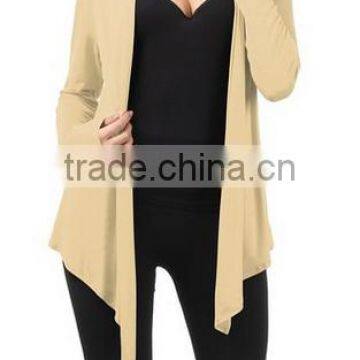 Plus Size Women Clothing Stretch Fabric Draping Long Sleeve Open Cardigan 2016 Women photo-2
