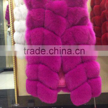 2017 Real Women Winter Fur Vest Fur Coat Natural Fox Fur --pc252 photo-4
