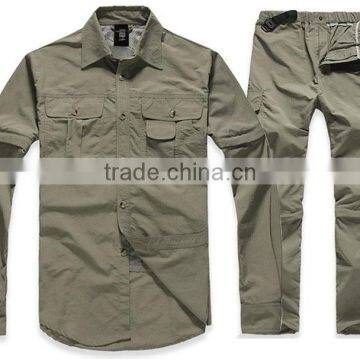 Mens Quick Dry Waterproof Jacket and Zip Off Leg Men Sports Pants