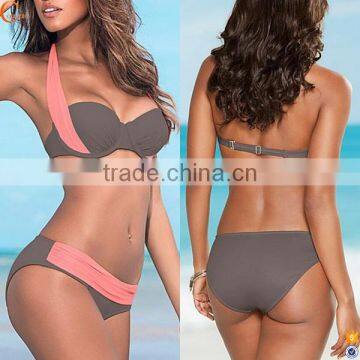 Backless push up bra cups bikinis woman swimwear 2017