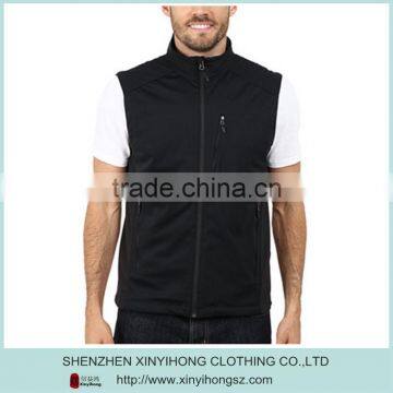 warm polyester construction Chest pocket concealed zipper gym Vest