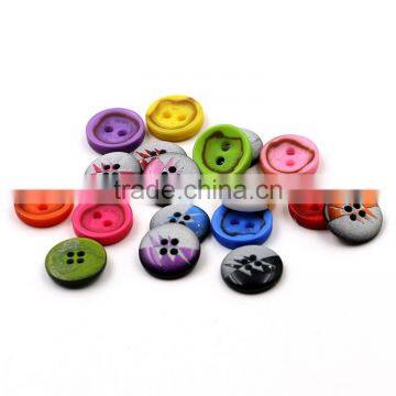 Factory Direct Sales 8Colors 12.5mm Resin Button Candy Colors Fine Side Kids Button Children DIY Buttons photo-2