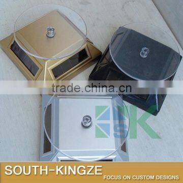 Skid Proof Acrylic Plate Rotating Black,Silver,Gold Chrome Sunshine Power Display Case