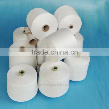 bright raw white polyester sewing thread 30/2 in plastic tube