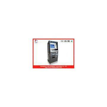 Compact Structure Bill Payment Kiosk / Vertical POS Kiosk Steel With Printer