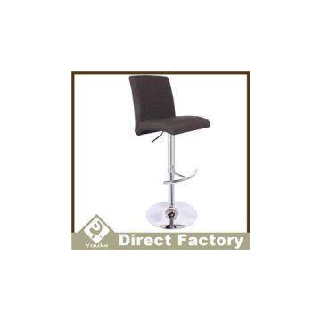 Swivel Adjustable Fabric Bar Stools With Back