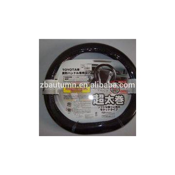 Black Short Velvet Steering Wheel Cover