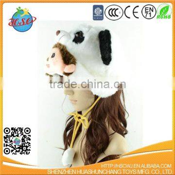 winter lady fashion animal plush hat