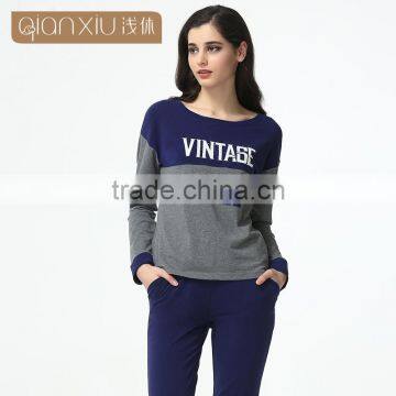 Wholesale Qianxiu Lovers Family Set Soft Touch Snug Fancy 2PC Suit Mens Nightwear photo-4