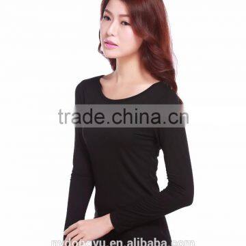 black modal muslim subcoat/women long sleeve muslim modal t shirt/ women muslim bodysuit