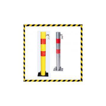 manual silver or yellow park barrier car parking lock