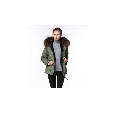 Most Popular Fashion Women Big Fur Collar Jacket in High Quality photo-3