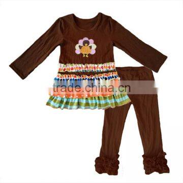 Sue Lucky 2017 trendy design cheap baby girl turkey clothes for Thanksgiving