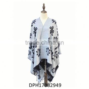 christmas acrylic cashmer feel different types of ponchos For lady