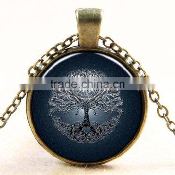 XP-TGN-LT-112 Best Price Antique Diy Image Dome Cabochon Tree Of Life Time Gem Necklace In Alloy photo-2