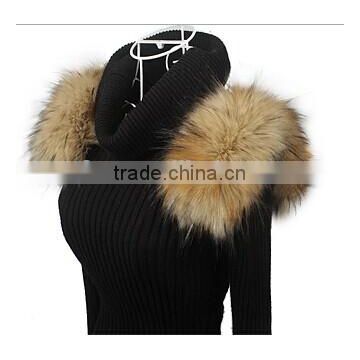 2015 new genuine raccoon fur cuff/ fur cuff for shoulder