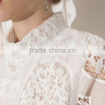 Fashion Women Elegant Crochet Ghana Lace Dress Styles Ladies Latest Sexy Evening Party Mini Dresses photo-3