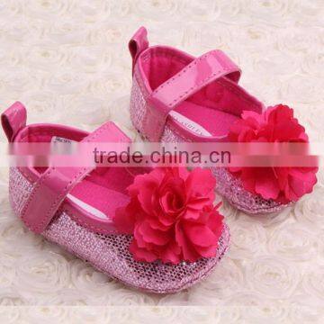 fancy big flower infant baby newborn shoes