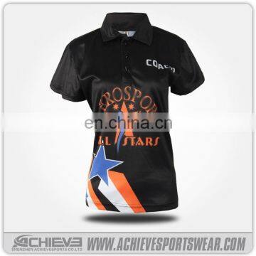 Custom made fadeless 100% polyester polo shirts