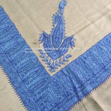 Arab Wool Embroidery Scarf / Arab Scarf / Arab Wool Acrylic Embroidery Scarf / Muslim Hijab Scarf photo-4