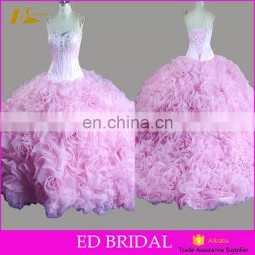 Vintage Pink Sleeveless Lace Up Customized Sweet 16 Ball Gown Quinceanera Dresses