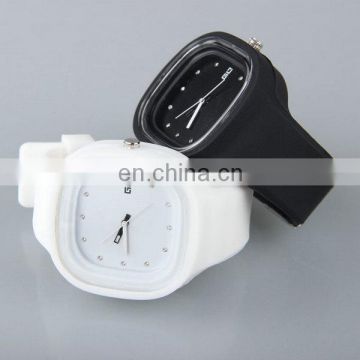 Waterproof movement head silicone strap candy wristwatch for business gift