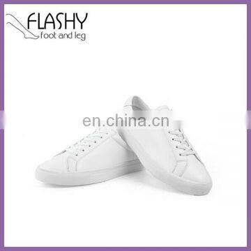 Wholesale women white sneakers lace up casual shoes lady leisure