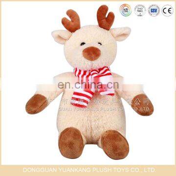 Custom cute plush stuffed christmas reindeer toys