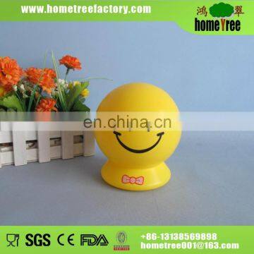Lovely smile face plastic coin box