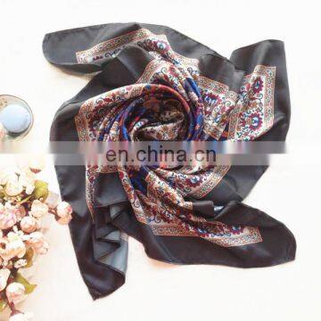 Silklike scarf Polyester Handkerchief Square Bandana customized