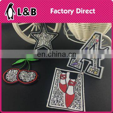 2017 Rhinestone/beads Embroidery Hotfix Applique Star Larges Patches Handmade Iron on Patches photo-4