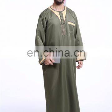 Manufacture Men Saudi Style Thobe Abaya Mens Robe Daffah Dishdasha Muslim Arab Kaftan