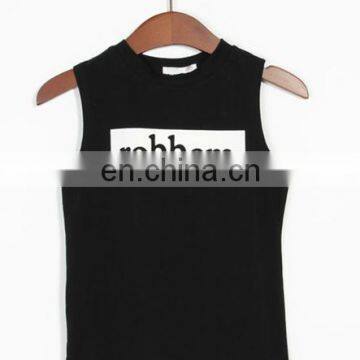 T-WV505 Fashion Women Crop Tops Design Crew Neck Tank Top Print photo-6