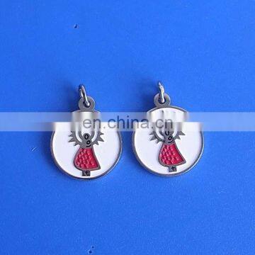 logo engraved soft enamel jewelry tags charms custom made metal logo charms