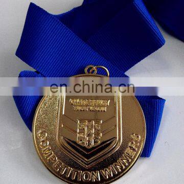 Shiny gold Sport medal Zinc alloy 2D / 3D Custom