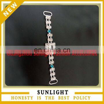 2015 Hot Sale High Quality Crystal Rhinestone Bikini Connectors For Swimwear