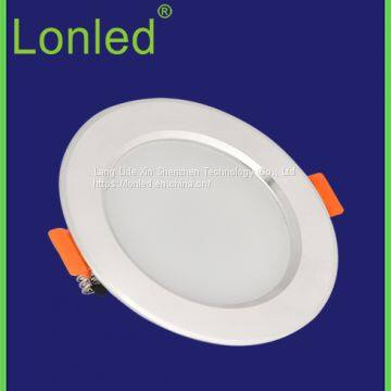 ultrathin Aluminum Case 2.5 inch 3W Recessed LED Downlight  White+Silver/Silver--Lonled