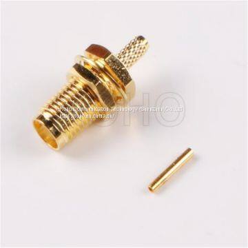 Gold Plated Hexagonal RF Coaxial SMA Connector for Rg58 086 316 Cable photo-2